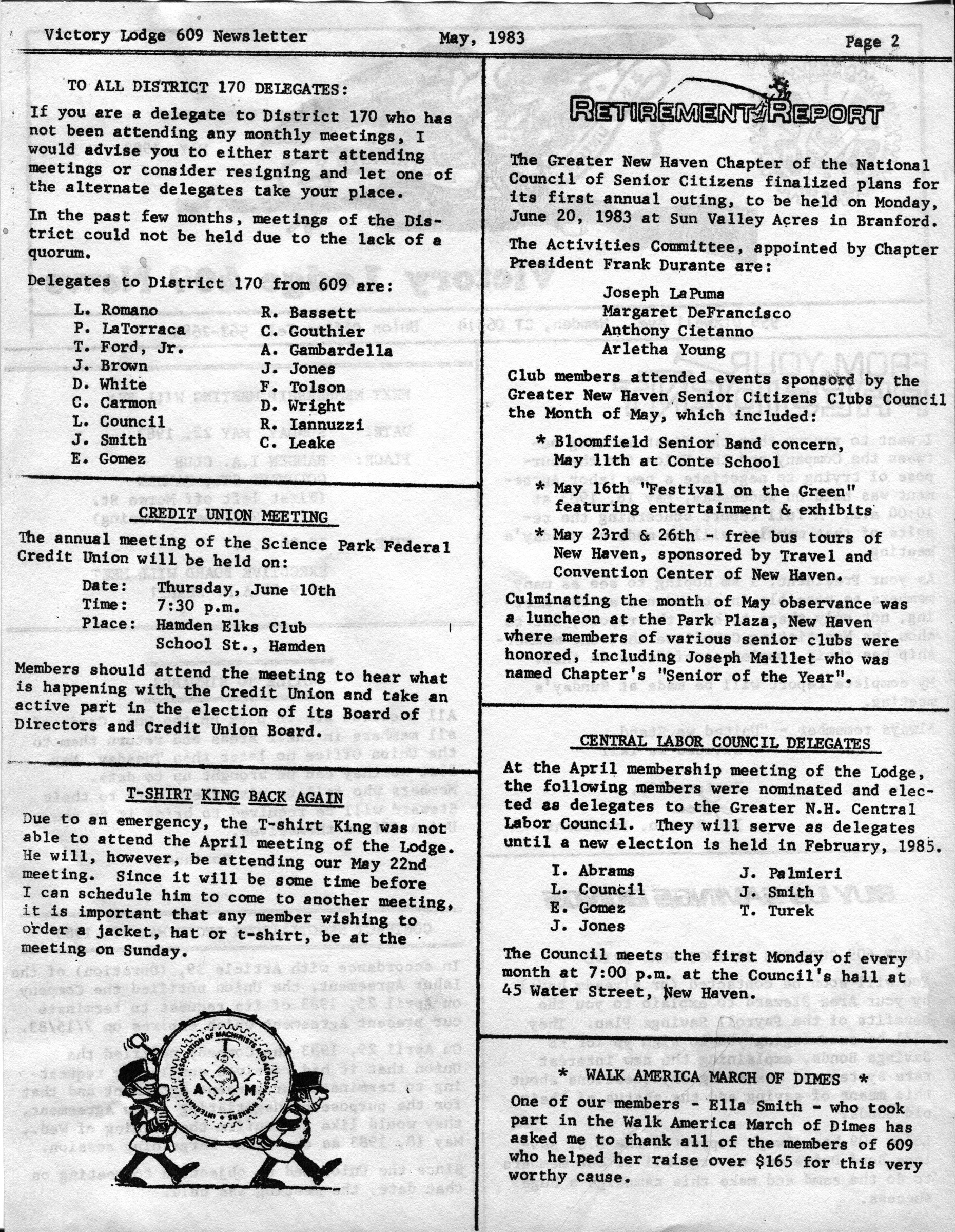 Victory lodge 609 Newsletter